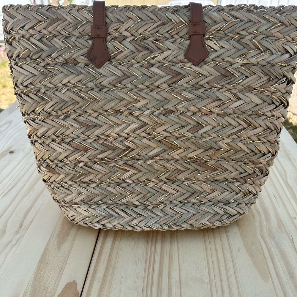 INC Beach Bag Pool Island Tote- Straw Reg $99 Summer Flash Sale!